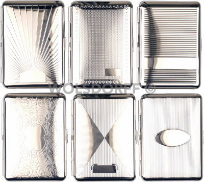 JC Zigarettenetui nickel/Dekore 14er 606009