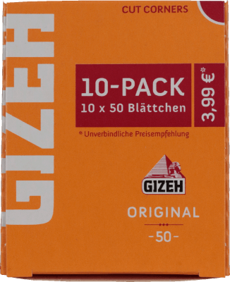 Gizeh Gelb 10-Pack 10 x 50 Blättchen