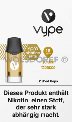 Vype ePod Caps vPro Golden Tobacco 2er Vype ePod Caps vPro Golden Tobacco 2er