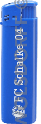 Einwegfeuerzeug Prestige blau FC Schalke 04