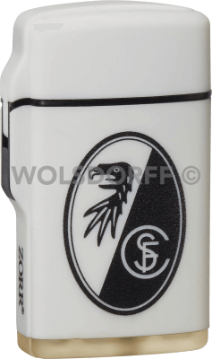 Feuerzeug Rubber Laser weiß SC Freiburg