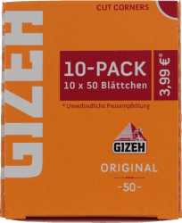 Gizeh Gelb 10-Pack 10 x 50 Blättchen