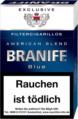 Braniff Exclusive Blue Filter Cigarillos (10 x 17)