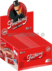 Smoking King Size Red 50 x 33 Blatt