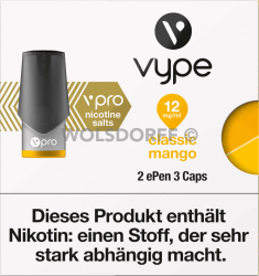 Vype ePEN 3 vPRO CAPS Classic Mango 2er Vype ePEN 3 vPRO CAPS Classic Mango 2er