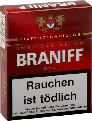 Braniff Red BP Filter Cigarillos (8 x 23)