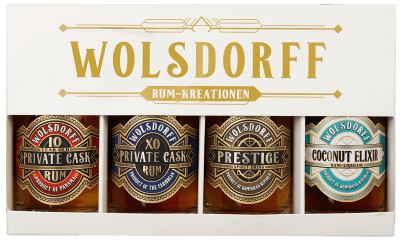 WOLSDORFF Rum Kreationen Geschenkset 4 x 50ml