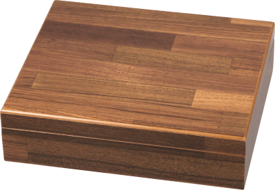 Humidor-Set braun Holzstruktur