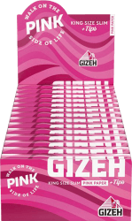 Gizeh All Pink King Size Slim 26 x 34 Blättchen+34 Tips
