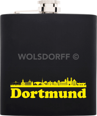 Taschenflasche Rubber schwarz Dortmund