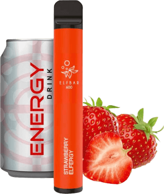 Elfbar 600 Strawberry Elfergy ohne Nikotin E-Shisha