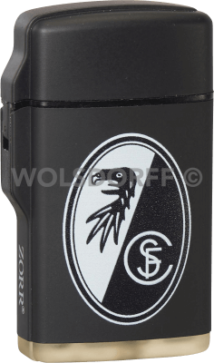 Feuerzeug Rubber Laser schwarz SC Freiburg