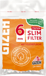 GIZEH Papier Slim Filter 6mm 120 Stück