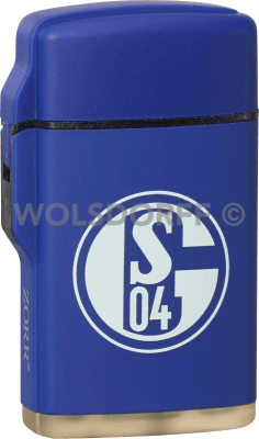 Feuerzeug Rubber Laser blau FC Schalke 04